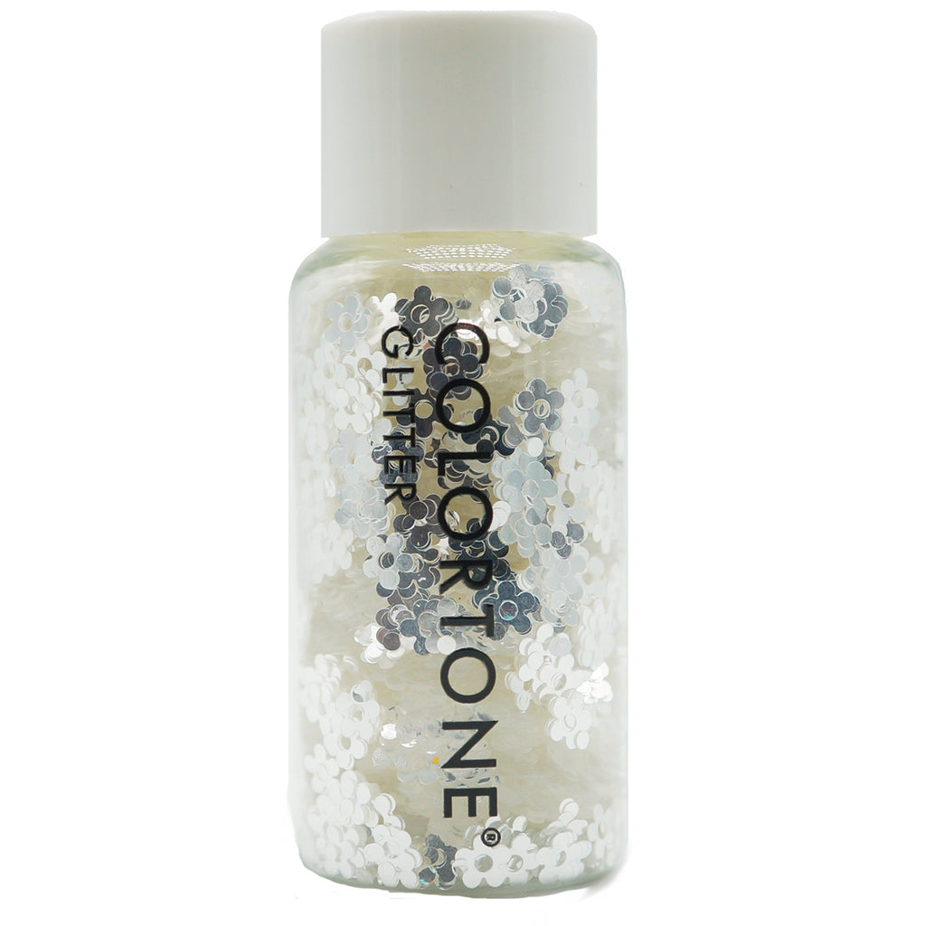 Flower Power Silver - Accent Glitter Flesje | Colortone