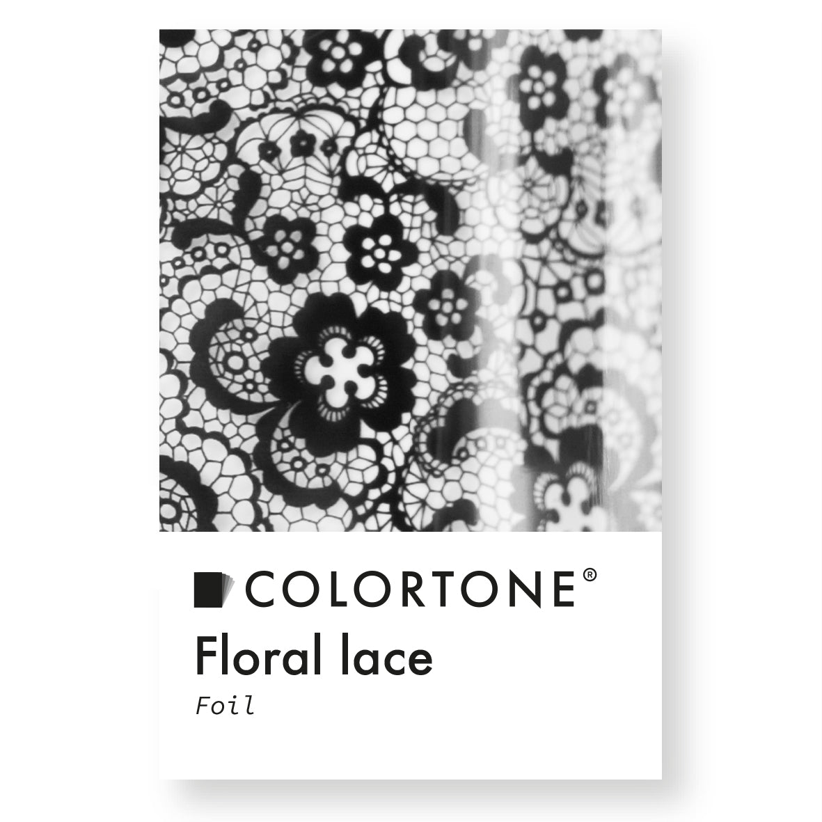 Floral Lace Foil - Zwart | Colortone