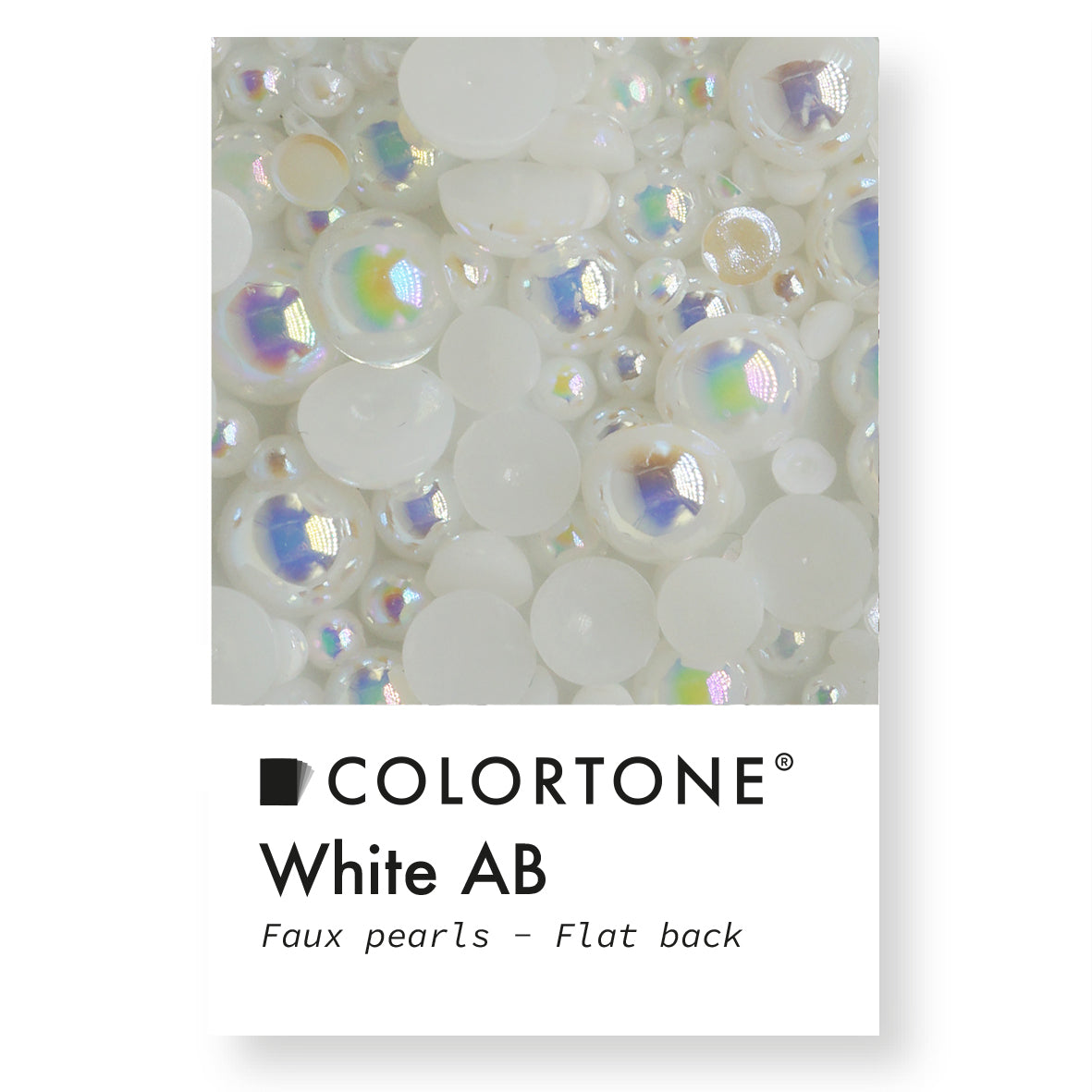 Witte Parels - Wit White AB (regenboog) | Colortone